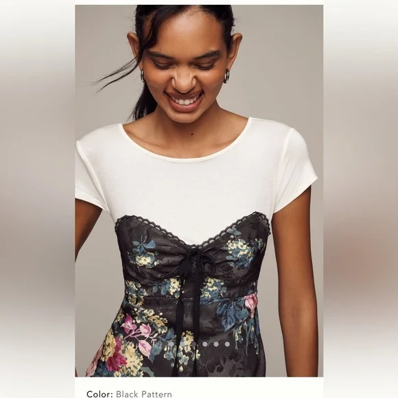 By Anthropologie Twofer Midi Slip Dress - Picture 3 of 8